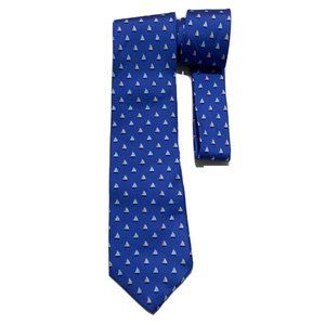 CARROT & GIBBS Blue Boat Silk Tie USA 59"/ 3.5" NWOT